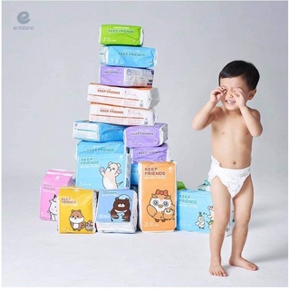 Tã bỉm dán/quần enblanc keep friends nội địa hàn quốc, siêu mỏng siêu thấm hút, size s40/m32/l28/xl24... dành cho bé