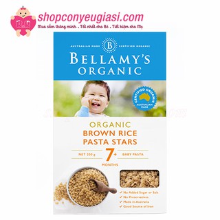 Nui Hình Sao Từ Gạo Nâu Hữu Cơ Bellamy's Organic 200g - Date 06/2020