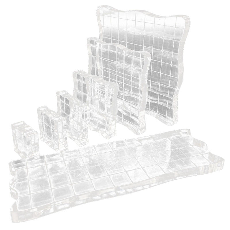 Set 7 Đệm Chặn Tem Trong Suốt Bằng Acrylic Dùng Trang Trí Sổ Tay DIY