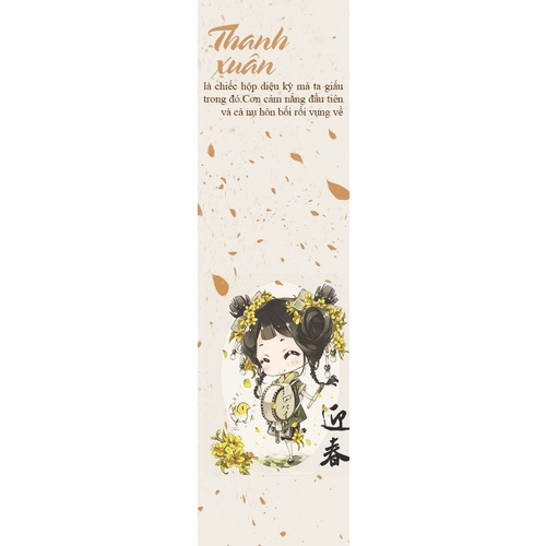 Combo 6 bookmark kẹp sách Bizbooks hình Chibi Kute, tặng kèm câu nói của những người nổi tiếng