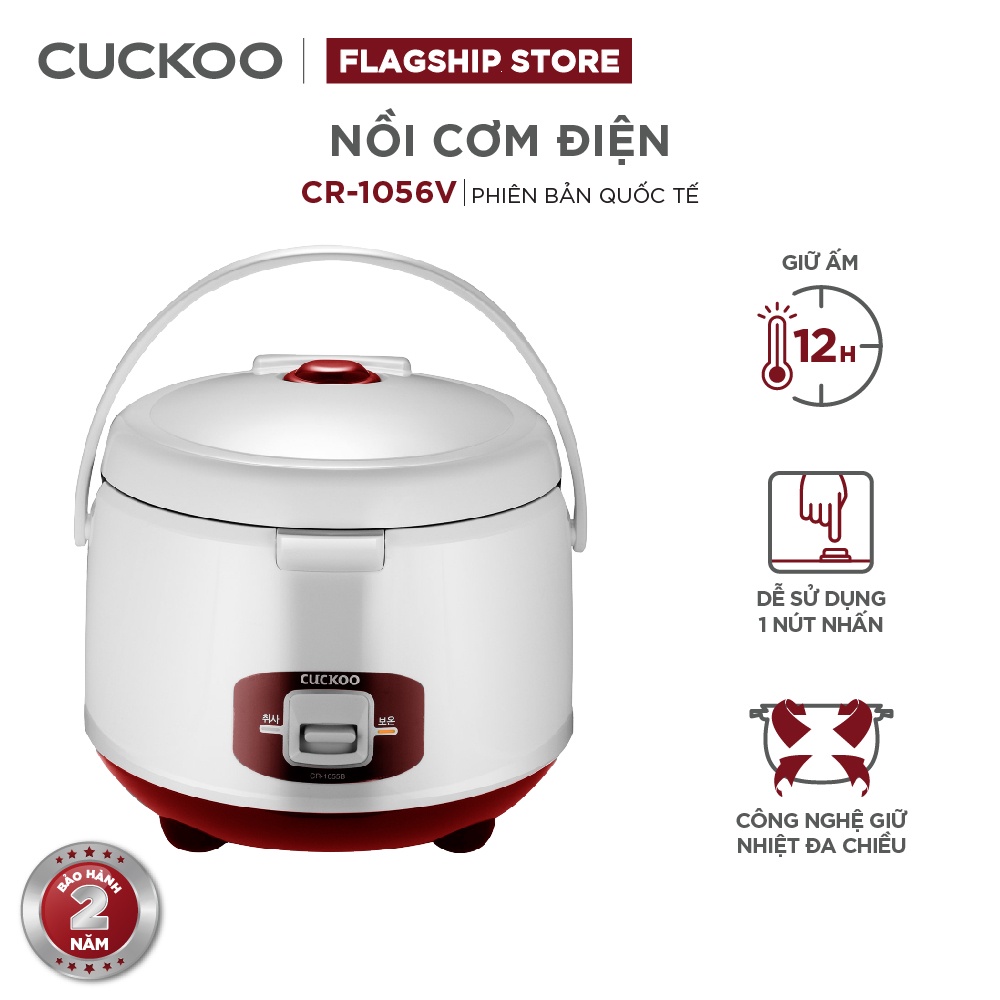 [Mã ELHADEV giảm 4% đơn 300K] Nồi cơm điện Cuckoo 1,8 lít CR-1056V - Hàng chính hãng - Chất lượng Hàn Quốc