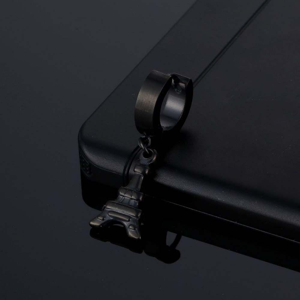 Khuyên Tai Dạng Vòng Phối Tua Rua Hình Rắn Bằng Thép Không Gỉ Phong Cách Hip Hop Thanh Lịch Dành Cho Bạn Nữ