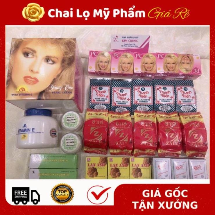 [Hàng chuẩn] Combo kem trộn trắng da công thức cho khách Spa 239k, nguyên liệu, công thức làm kem trộn body trắng da.