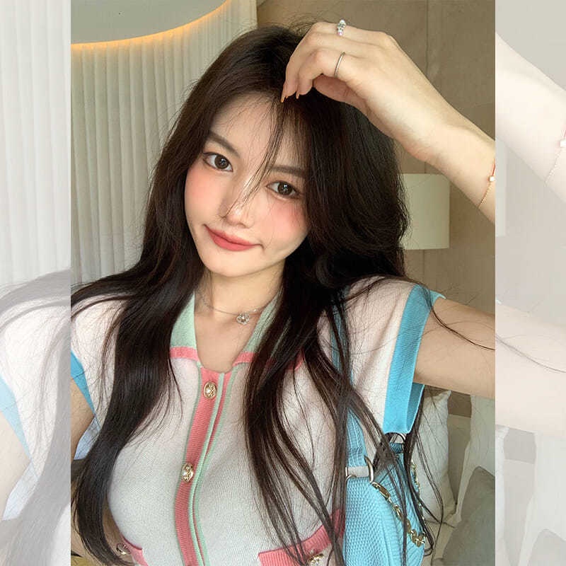 Áo Dệt Kim Ngắn Tay Cổ Polo Ôm Dáng Thời Trang Mùa Hè Cho Nữ