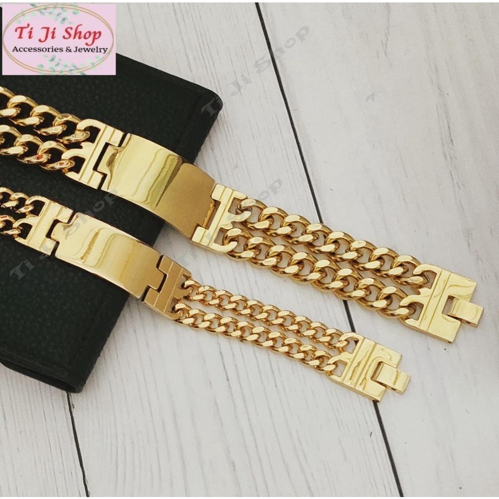 VÒNG TAY , LẮC TAY  INOX BẢN TRƠN MẠ VÀNG