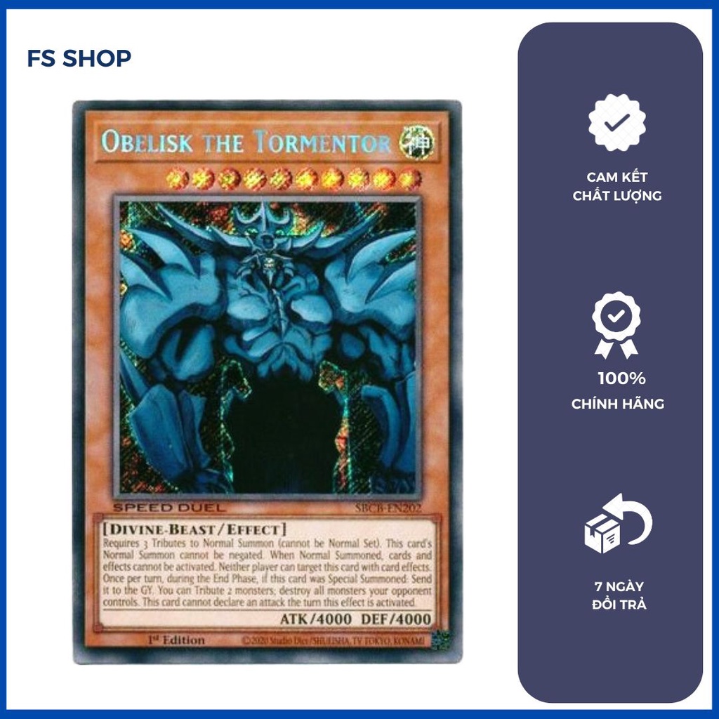 Thẻ bài Yugioh chính hãng  Obelisk the Tormentor