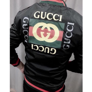 Áo khoác dù nam 2 lớp hoạ tiết GUCCI cao cấp tcs kd029