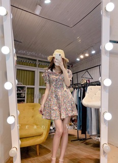 Đầm hoa nhí dáng xoè (2 màu)