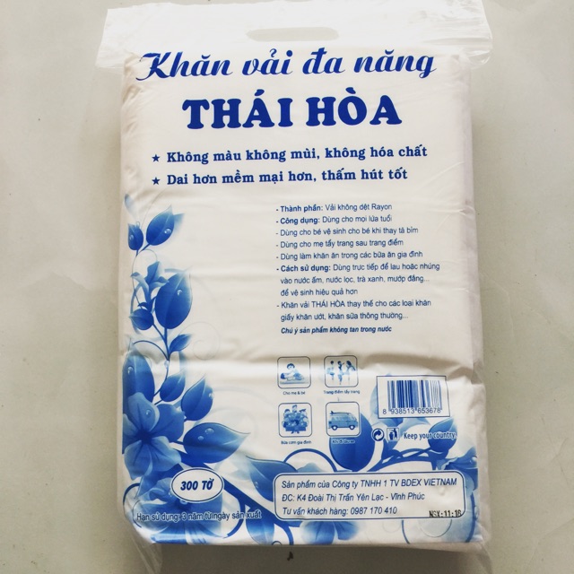 Khăn vải đa năng THÁI HOÀ 300 tờ