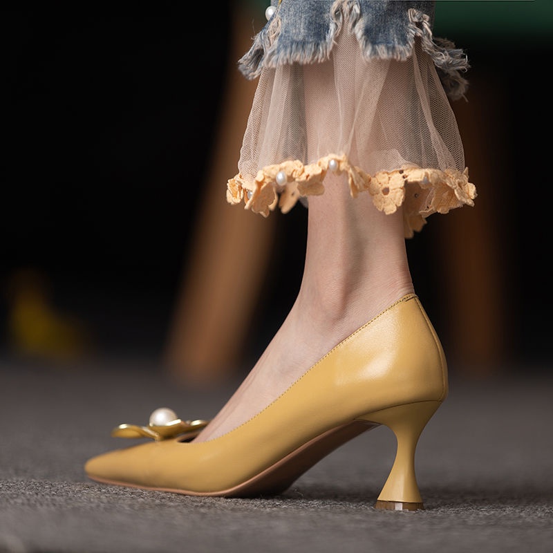 Giày Cao Gót Thiết Kế Thanh Lịch Thời Trang Pháp Cho Nữ