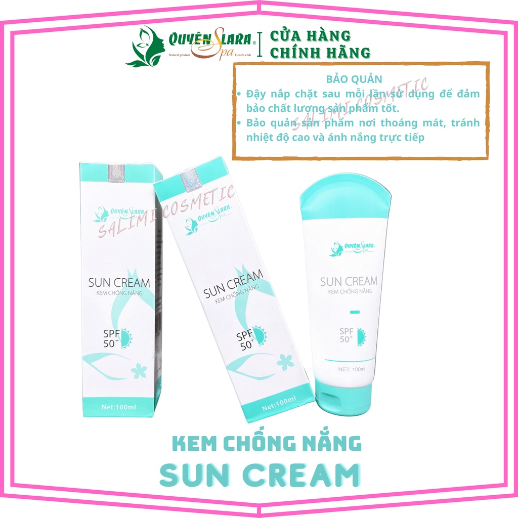 Kem Chống Nắng SUN CREAM Quyên Lara - Chống Tia Cực Tím SPF 50+ - HÀNG CHÍNH HÃNG