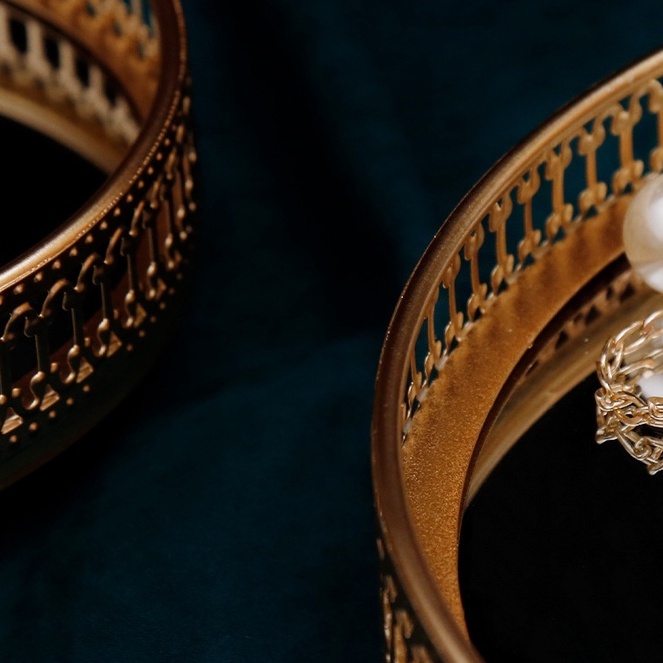 Khay gương MACEHO - Home decor khay trang trí đựng nến thơm BBW, Yankee, Candle cup, Manorcandle - 2 kiểu dáng