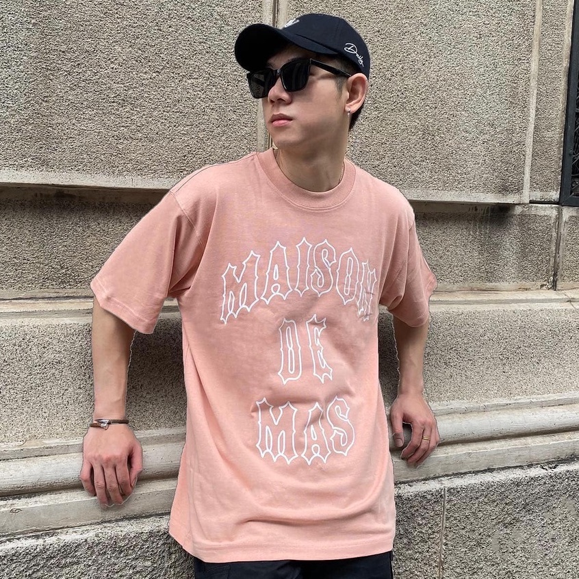 Áo thun tay lỡ unisex nam nữ trơn HM1986 MAISON DE MAS  cotton oversize nhiều màu phong cách Ulzzang 3196