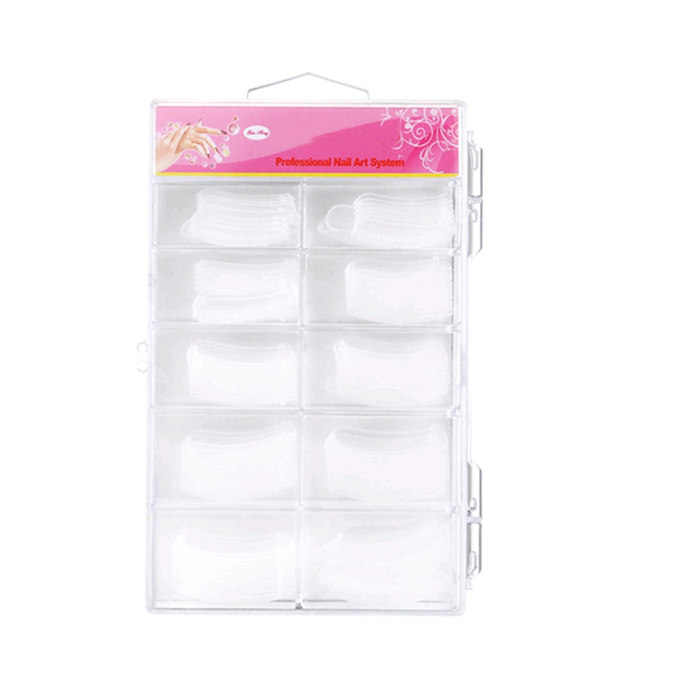 Set 100 móng giả bằng nhựa trong dùng để nối móng