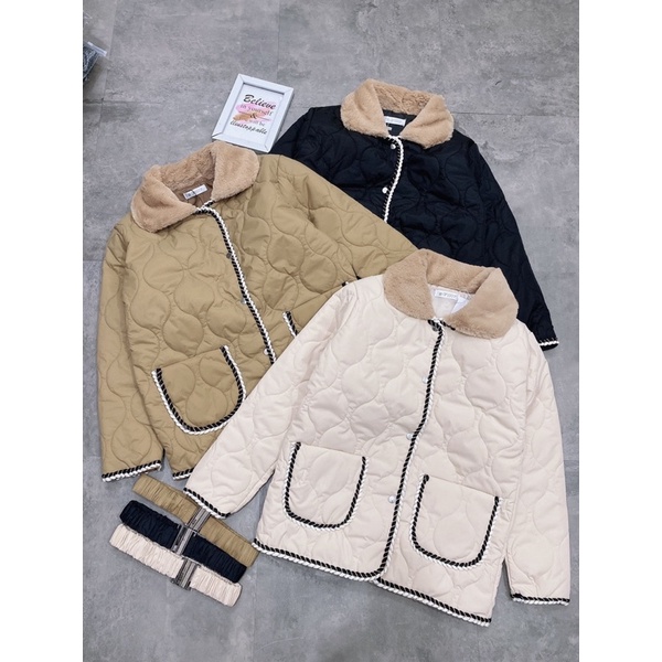 Áo Phao Quảng Châu Cổ Lông Kèm Đai Dáng Dài 3 Màu Siêu Ấm Có Ảnh Thật Kem Video | BigBuy360 - bigbuy360.vn