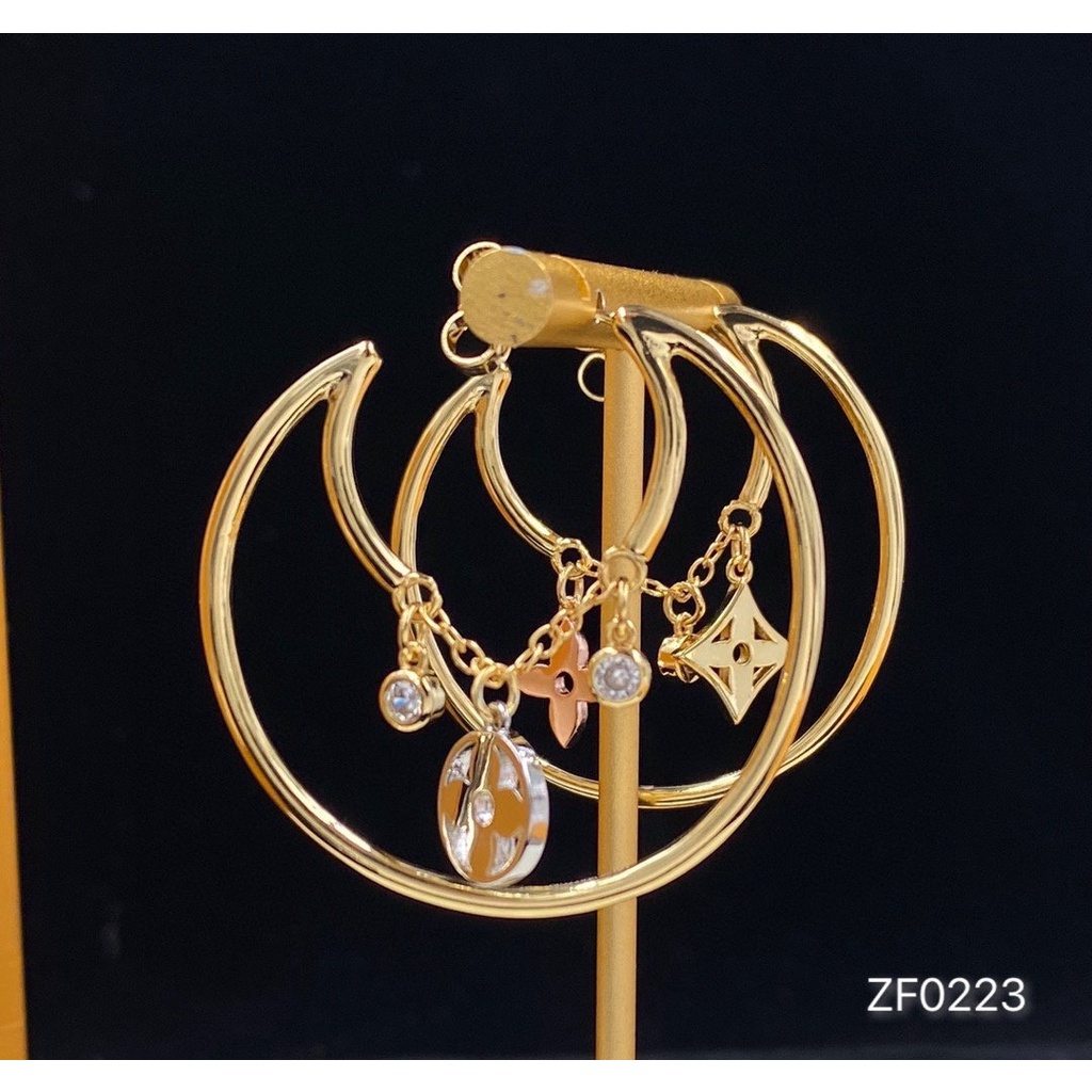 LOUIS VUITTON Bông Tai LV Bằng Thép Titan Thời Trang Cho Nữ