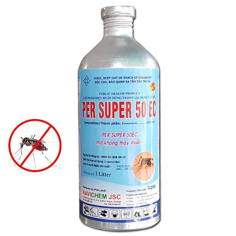 ( COMBO 3 CHAI )Thuốc Diệt Muỗi PER SUPER 50EC (1000ML) CHAI NHÔM – (HÀNG ẤN ĐỘ – SX VIỆT NAM)