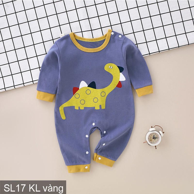 Body cotton dài tay mặc thu đông cho bé trai bé gái Hàng Quảng châu xuất Nhật SL17