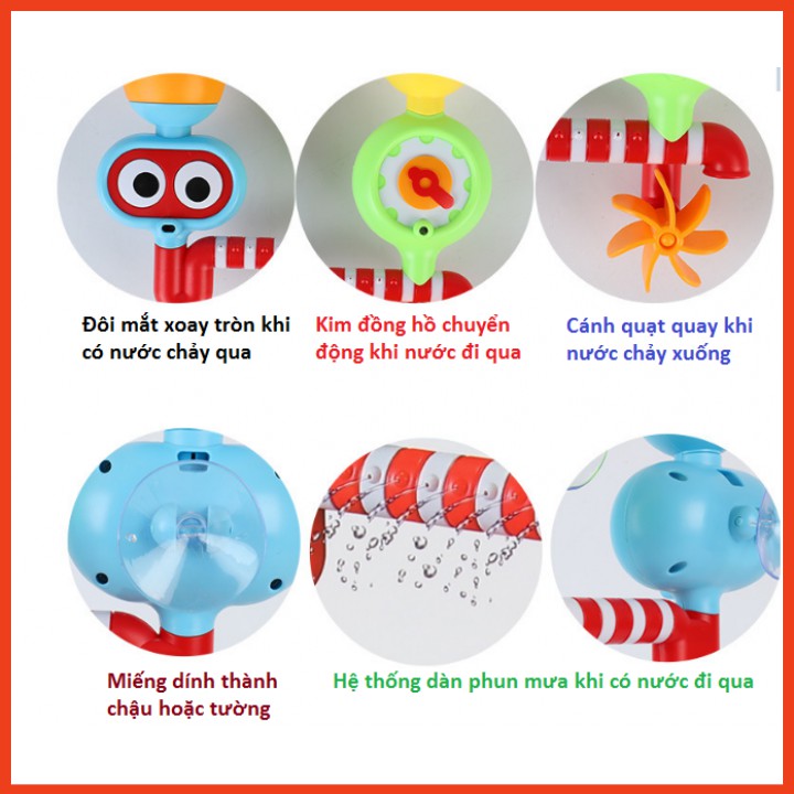 Đồ chơi phòng tắm, hoa và hệ thống phun nước cho bé yêu