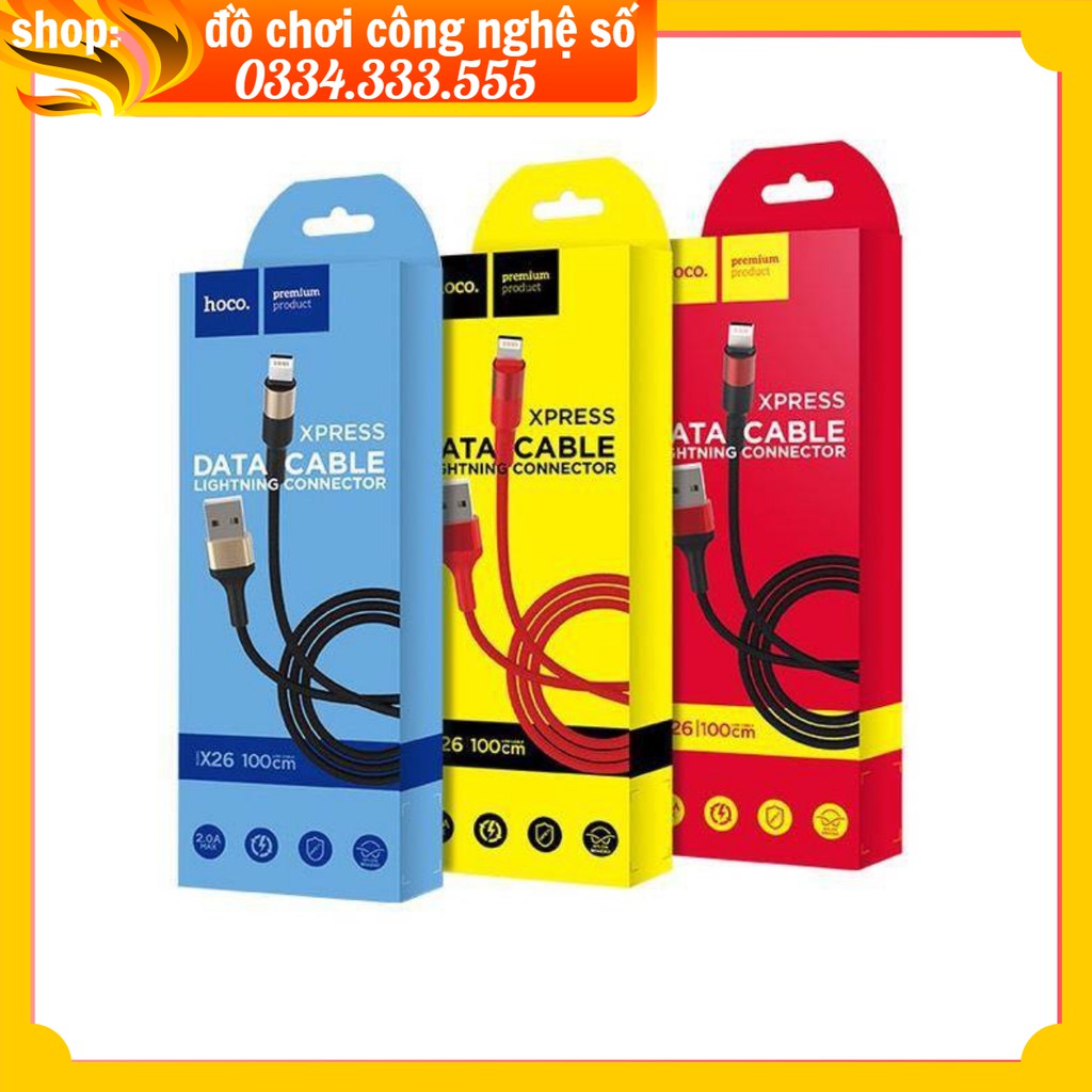 Dây sạc hoco x26 iphone ,samsung