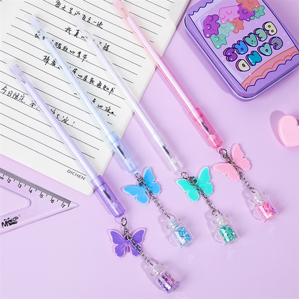 Bút nước nhũ tag cánh bướm kèm lọ ước nguyện