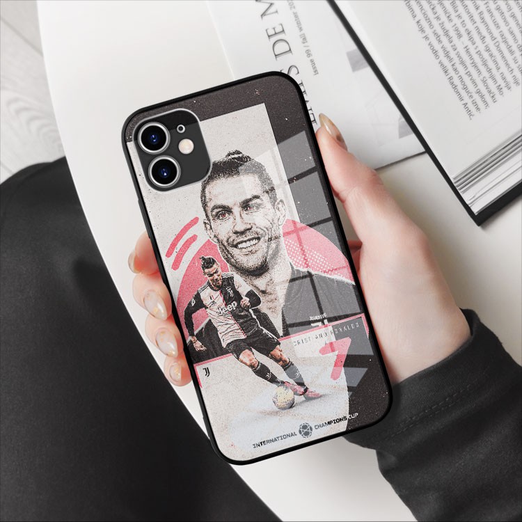 Ốp kính cường lực CR7 C.Ronaldo siêu nhân cực đẹp cho tất cả các đời Iphone năm 2021 OK-FOO20010204