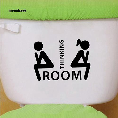 Miếng Dán Trang Trí Cửa Nhà Vệ Sinh Họa Tiết Unisex Độc Đáo DIY