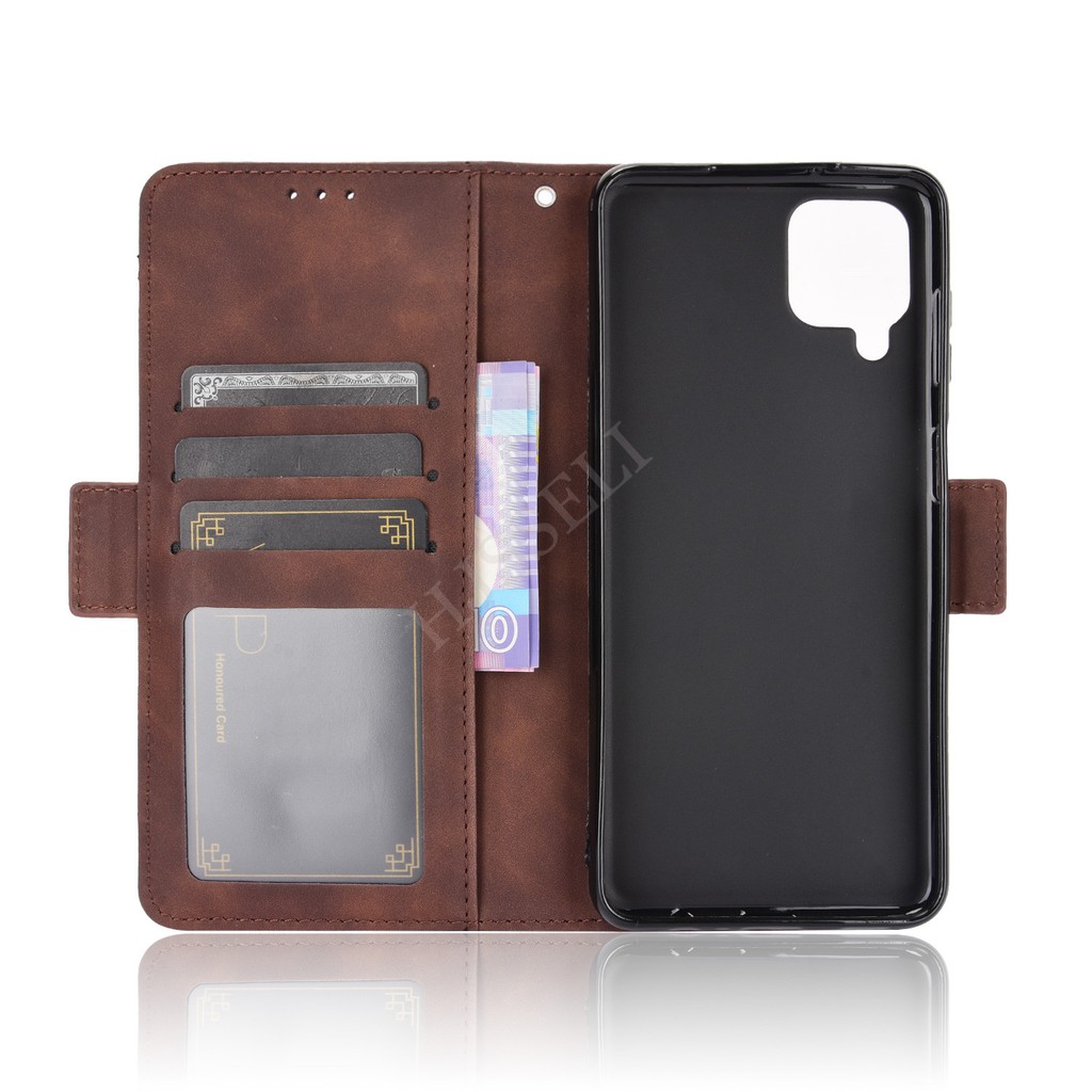 Bao da điện thoại PU kiểu ví lật cho Samsung Galaxy m22 m32 m31 m21 m51 m62 m12 m02