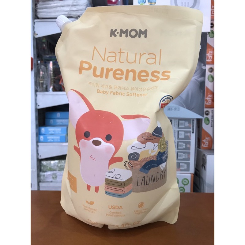 Nước xả vải sơ sinh hữu cơ Kmom Hàn Quốc (1300ml) Nước xả cho bé K-mom Mother-K