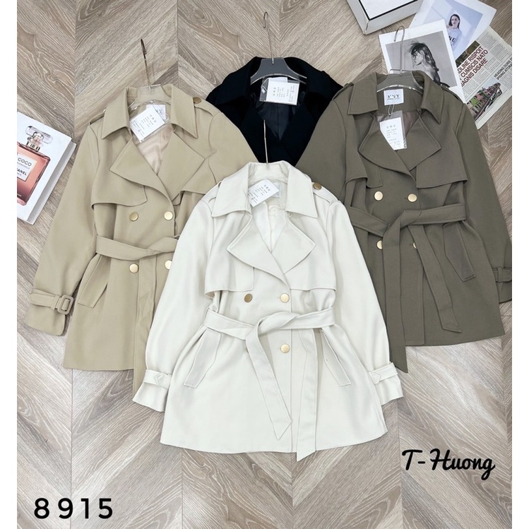 Áo măng tô nữ dáng lỡ, phong cách Hàn Quốc, chất kaki cao cấp