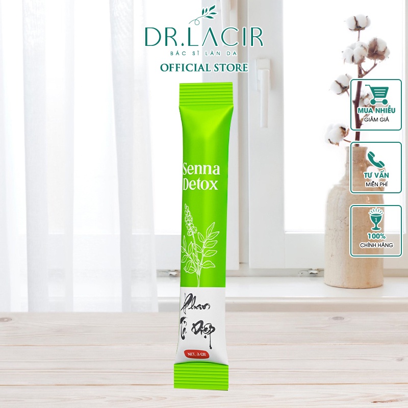 Phan tả diệp senna detox bổ sung chất xơ, thải độc ruột DR.LACIR-1 gói 4g