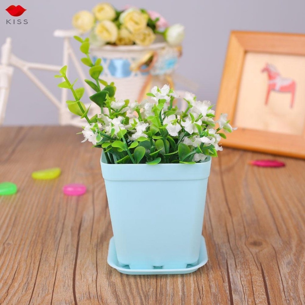 Chậu nhựa mini trồng sen đá các loại cây đường kính chậu 10*10 cm 7 màu trang trí đẹp mắt