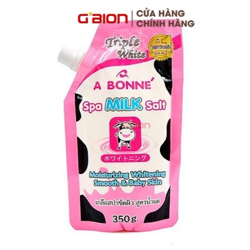 Muối tắm sữa bò tẩy tế bào chết A Bonne Spa Milk Salt Thái Lan 350gr , NPP GBION