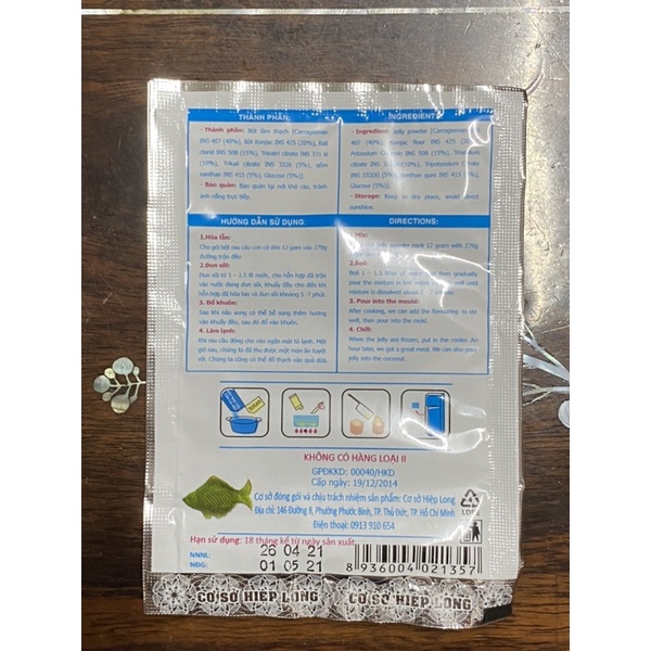Bột Rau Câu Con Cá Dẻo
