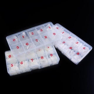 Móng úp chân fom vuông dài, hộp đủ size 500 móng