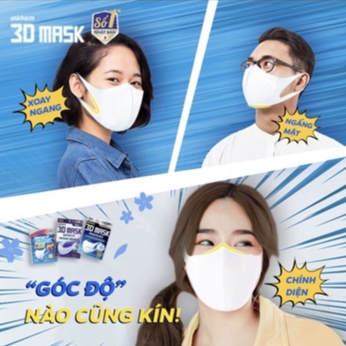 [CHÍNH HÃNG] THÙNG 48 GÓI Khẩu trang Unicharm 3D Mask Super Fit Nhật Bản Ngăn Khói Bụi (5 Miếng/ Gói)