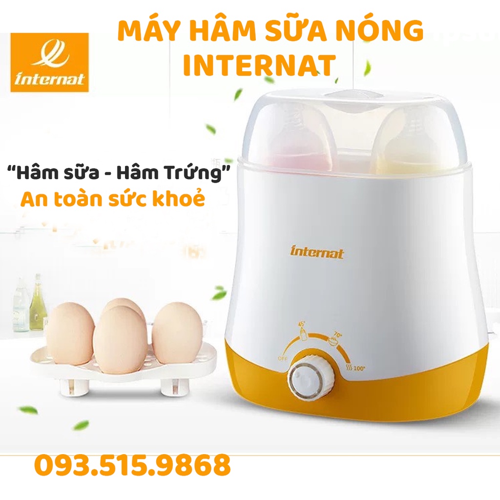 Máy Hâm Sữa Tiệt Trùng Đôi INTERNAT, Hâm nóng, giữ nóng, tiệt trùng bình sữa, hâm trứng, hâm nóng thức ăn