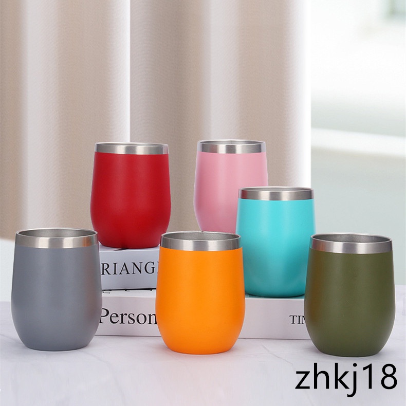Bình nước giữ nhiệt bằng thép không gỉ 350ml thiết kế hình quả trứng
