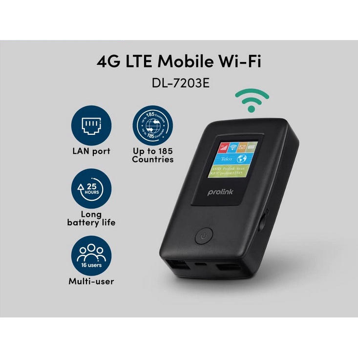 Bộ phát Wifi di động PROLiNK DL7203E dùng SIM 4G LTE 150Mbps | BigBuy360 - bigbuy360.vn