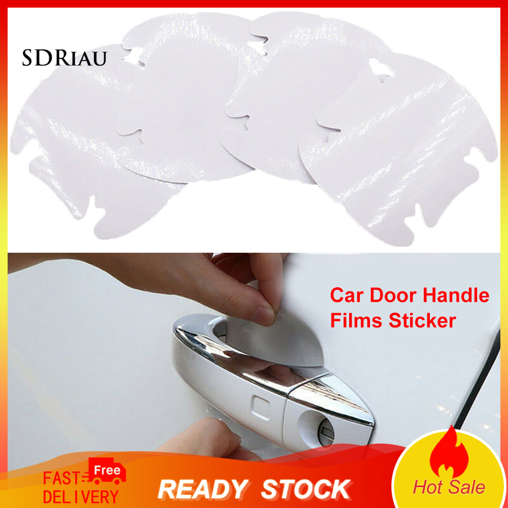 4 Miếng Dán Trong Suốt Chống Trầy Cho Tay Nắm Cửa Xe Hơi
