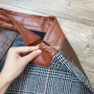 [Ảnh thật sau] MÃ SIÊU ĐẸP - CHÂN VÁY CHỮ A CẠP DA