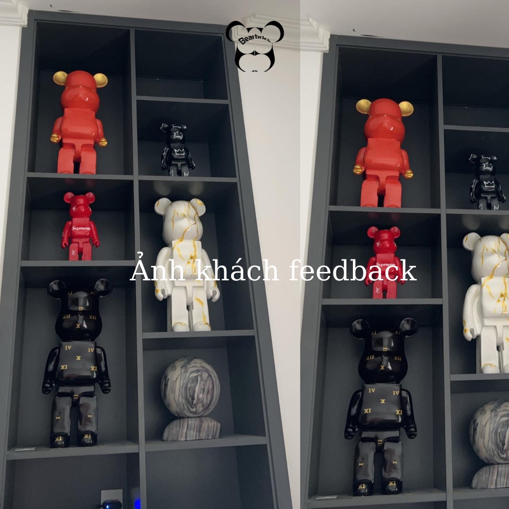 Bearbrick, gấu bearbrick 400%, sz bé 28cm, bản LV la mã đủ 5 màu chất liệu thạch cao - Chin Official Store