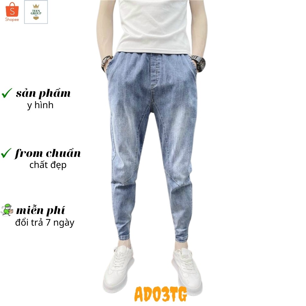 Quần Jean Nam TENJI STORE AD03TG Jean Nam Xanh JOGGER Mẫu Mới Trẻ Trung Thời Trang (44 -70KG)