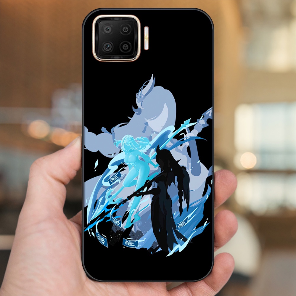 Ốp lưng Oppo A73, A93 4G viền đen in hình Shenhe Genshin Impact