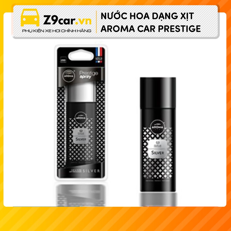 Nước hoa ô tô dạng xịt Aroma Car Prestige Spray 50ml - Tặng kèm lá thơm Prestige Card