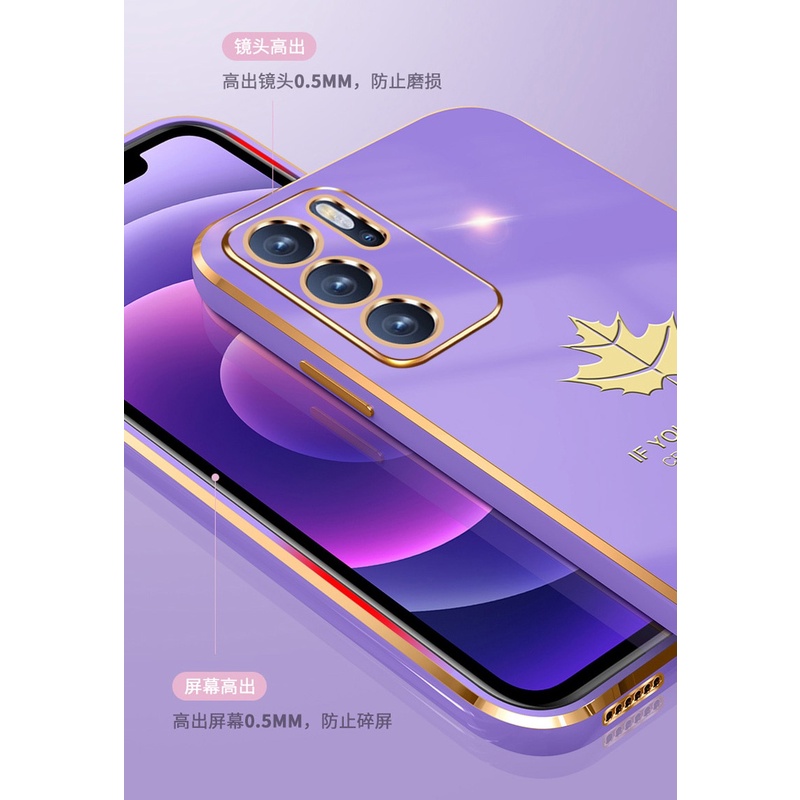 Ốp điện thoại hình lá phong cao cấp dành cho OPPO A92 A52 A91 A93 A92s A15 A35 A53 A32 A9 A5 2020 A55 5G