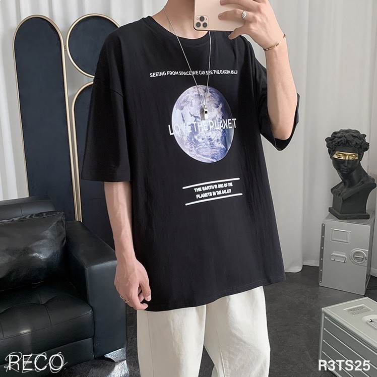Áo thun, phông nam nữ Hàn Quốc cao cấp dáng rộng tay lỡ T-Shirt Loose R3TS25 Unisex