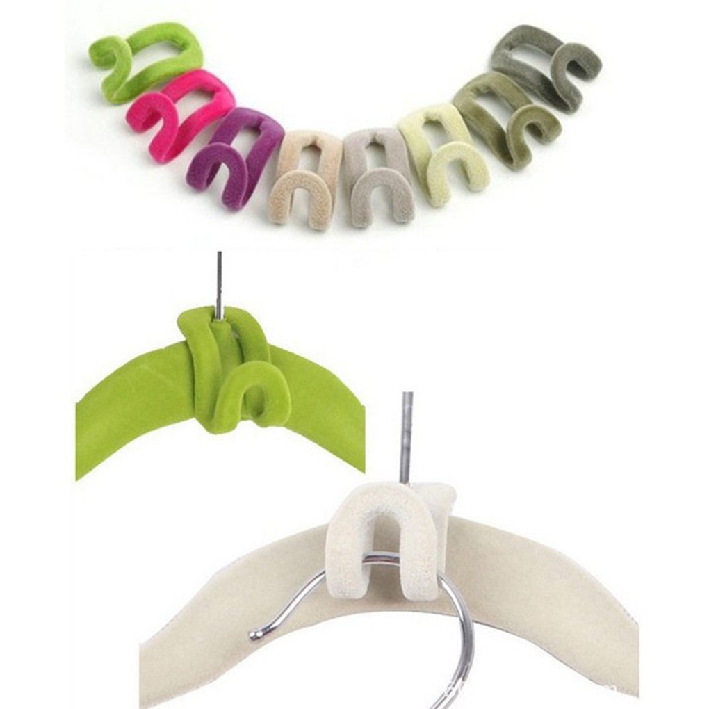 10 miếng/Giá Treo Mini Giá Treo Quần Áo Móc Quần Áo Dễ Dàng Sắp Xếp Ngăn Tủ