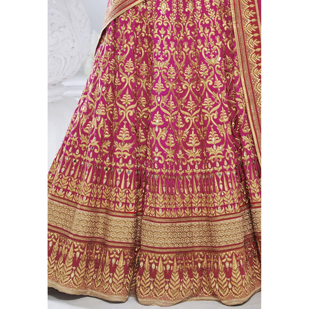 Lehenga cao cấp Bhagalpuri Silk Ấn Độ