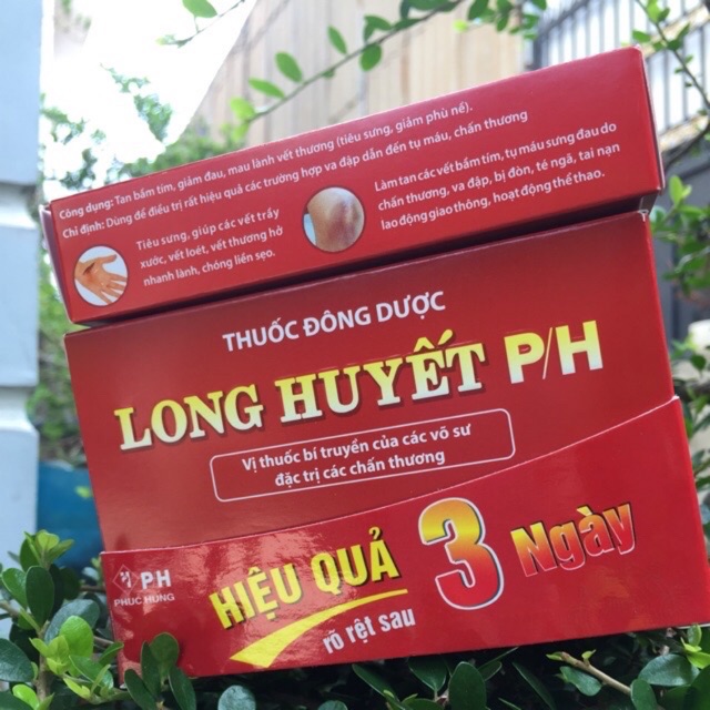 Long huyết PH tan nhanh máu bầm vết thương bầm tím mau lành vết thương ✅ chính hãng ✅